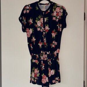 Floral Button-Up Romper